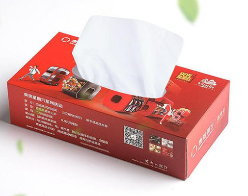 Бумажная коробка печатания коробки ткани ПМС изготовленная на заказ 300 граммов повторно использовала красный цвет